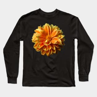 Yellow and Orange Dahlia Long Sleeve T-Shirt